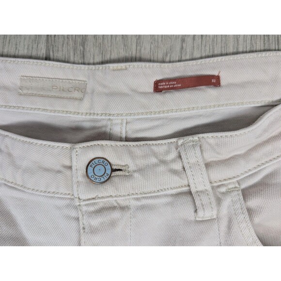 Pilcro Pants Denim Jean 32 Beige The Breaker Relaxed Chino Cropped Cotton Casual - Picture 3 of 8